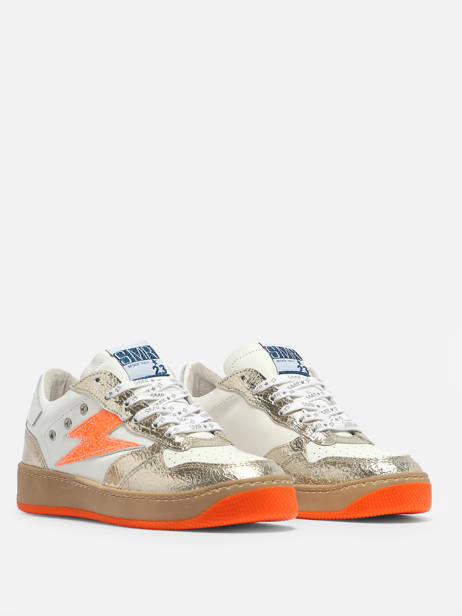 Sneakers Nune In Leather Semerdjian Orange accessoires NUN11554 other view 3