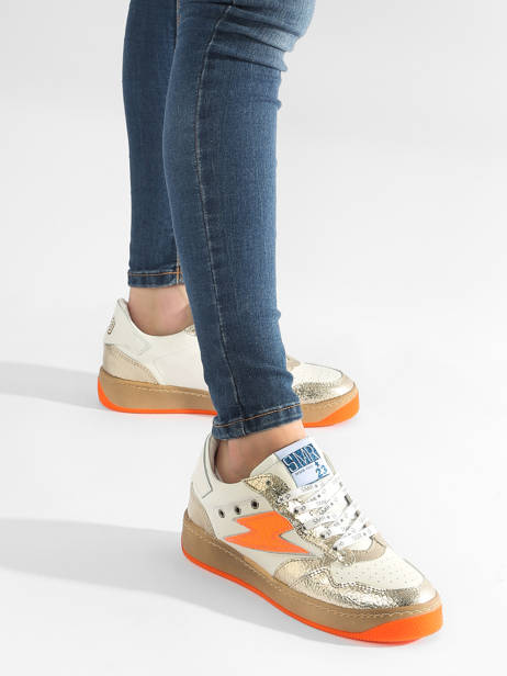 Sneakers Nune In Leather Semerdjian Orange accessoires NUN11554 other view 2