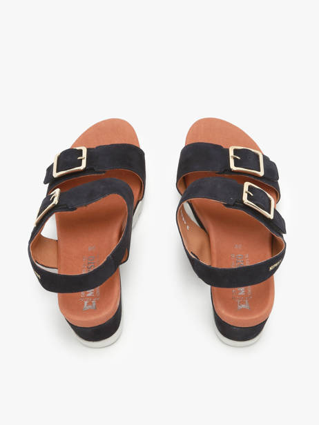 Velcro Sandals In Leather Mephisto Blue accessoires P5145186 other view 4