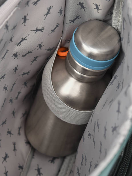 Wheeled Schoolbag 2 Compartments Cameleon Blue vintage fantasy PBVGCA35 other view 6