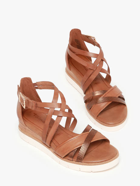 Sandals In Leather Tamaris Brown accessoires 42 other view 1