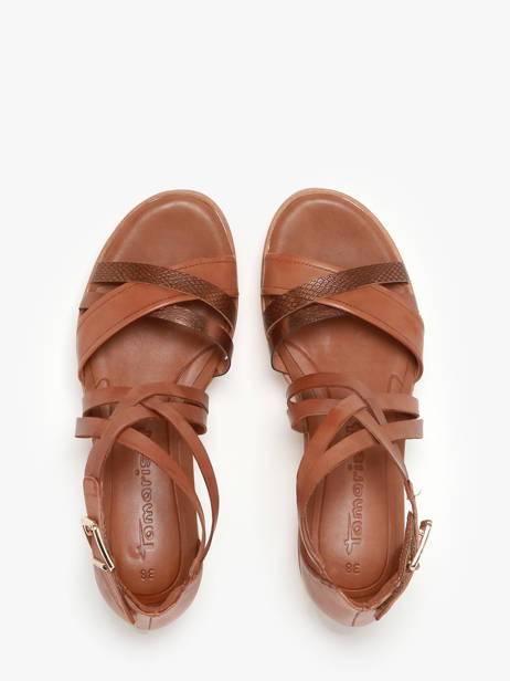 Sandals In Leather Tamaris Brown accessoires 42 other view 4