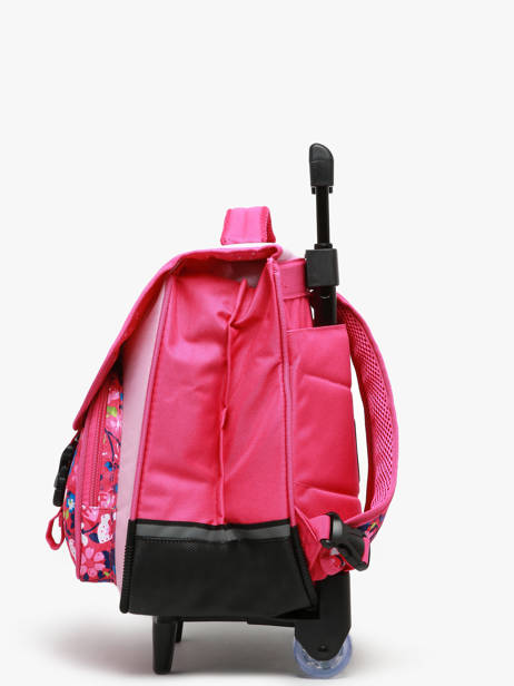 Cartable à Roulettes 2 Compartiments Snowball Rose butterfly T46438 vue secondaire 2
