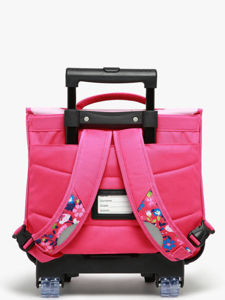 Cartable à Roulettes 2 Compartiments Snowball Rose butterfly T46438 vue secondaire 4