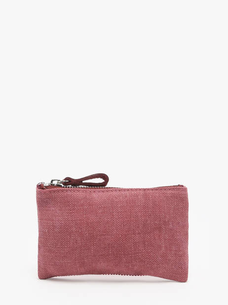Porte-monnaie Le Cabas Lin Vanessa bruno Rose cabas lin 31V42017 vue secondaire 2