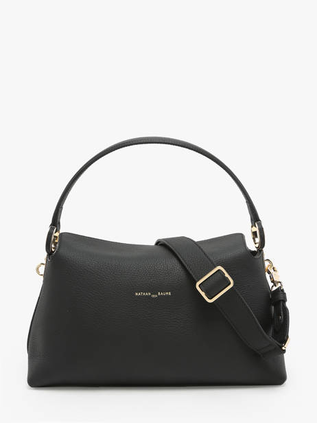 Sac Porté épaule Freesia Cuir Nathan baume Noir eden 4 vue secondaire 4