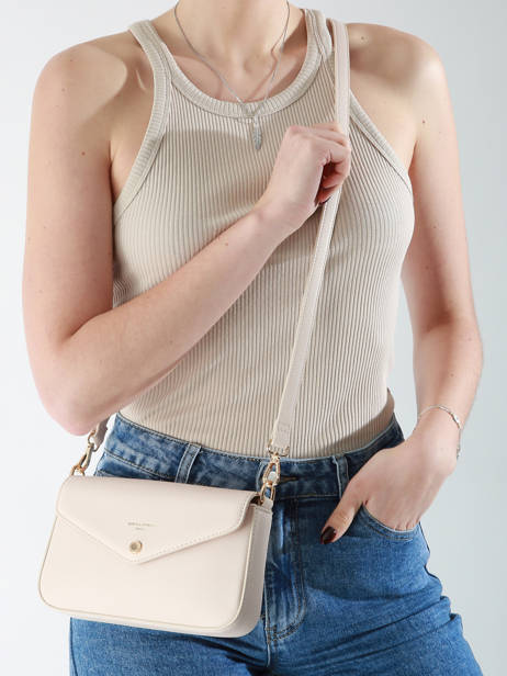 Sac Bandoulière Saffiano David jones Rose saffiano CM6120H vue secondaire 1