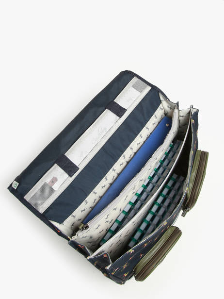 Cartable 3 Compartiments Cameleon Vert vintage urban PBVBCA41 vue secondaire 3