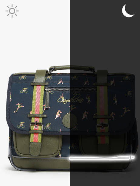 Cartable 3 Compartiments Cameleon Vert vintage urban PBVBCA41 vue secondaire 7
