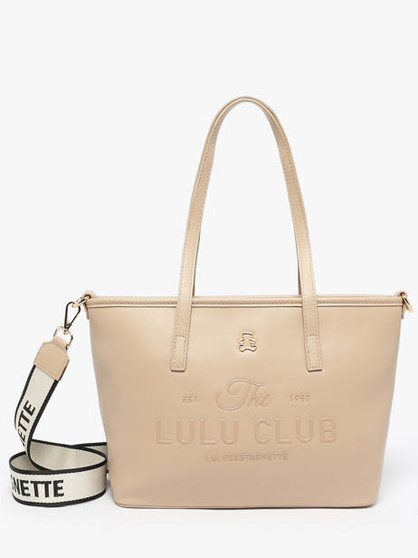 Sac Porté épaule Logo Lulu castagnette Beige logo YZEURE