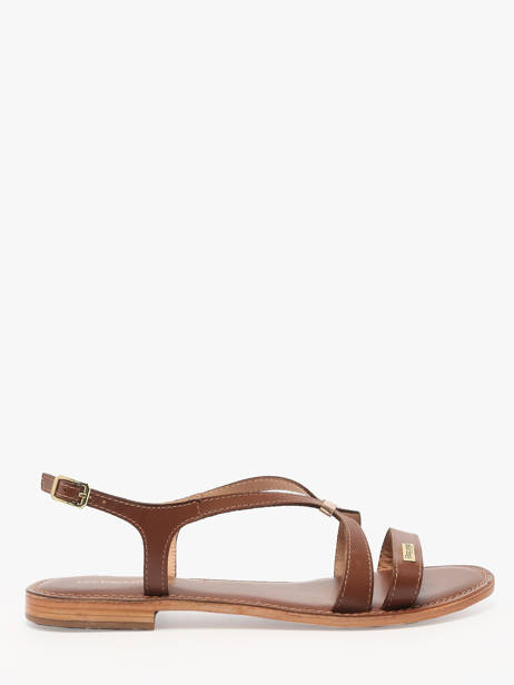 Flip Flops Hamoon In Leather Les tropeziennes Brown accessoires HAMOON