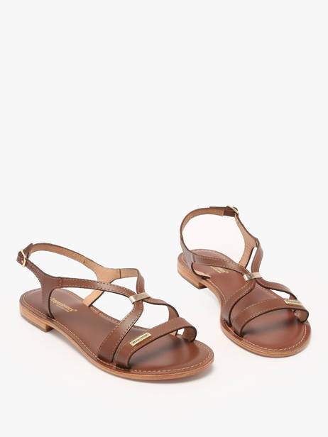 Flip Flops Hamoon In Leather Les tropeziennes Brown accessoires HAMOON other view 1