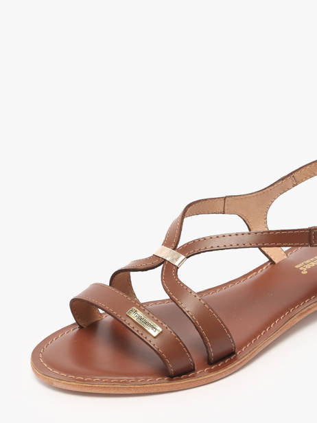 Flip Flops Hamoon In Leather Les tropeziennes Brown accessoires HAMOON other view 2