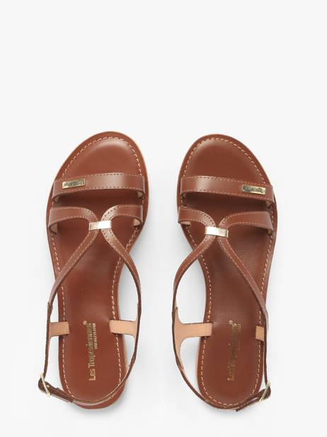 Flip Flops Hamoon In Leather Les tropeziennes Brown accessoires HAMOON other view 3