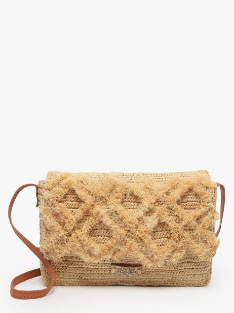 Shoulder Bag L'atelier Du Crochet Raphia Le voyage en panier White l'atelier du crochet AM768