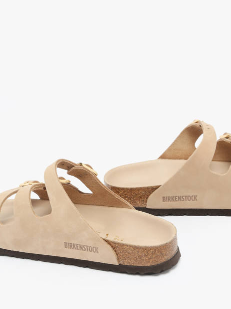 Slippers Florida In Leather Birkenstock Beige accessoires 1029480 other view 2