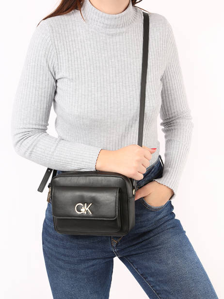 Sac Bandoulière Re-lock Polyester Recyclé Calvin klein jeans Noir re-lock K611083 vue secondaire 1