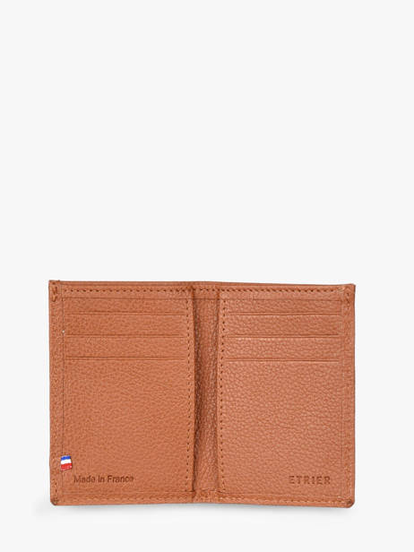 Leather Cardholder Madras Etrier Brown madras EMAD013 other view 2