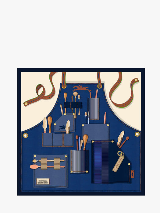 Longchamp Soie gots Scarves Blue