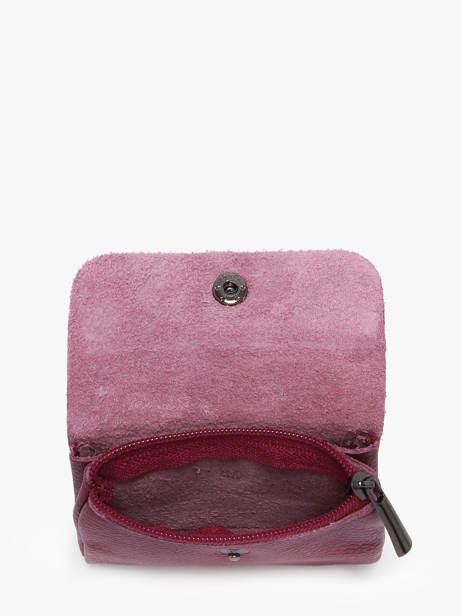 Porte-monnaie Cuir Milano Violet caviar CA23092 vue secondaire 1