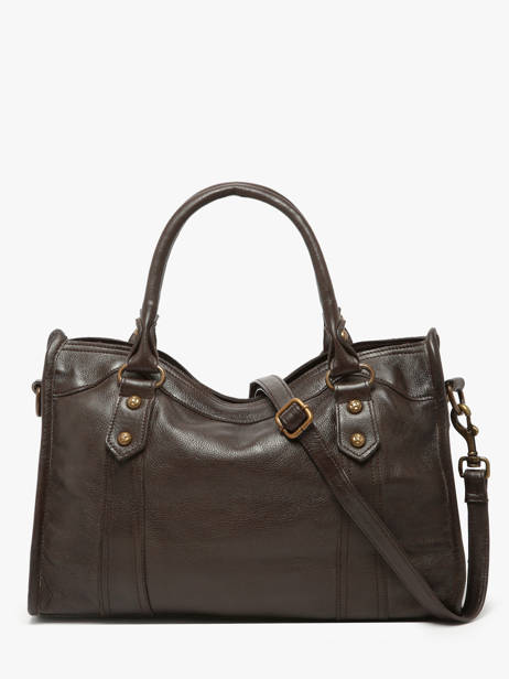 Sac Porté Main Cow Cuir Basilic pepper Marron cow BCOW22 vue secondaire 4