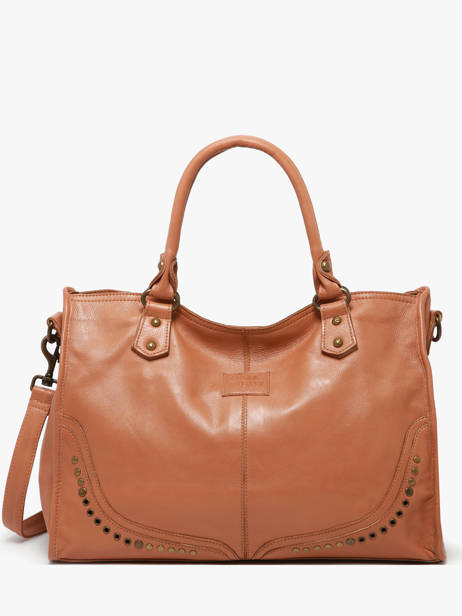 Sac à Main Glam Eyelet Cuir Basilic pepper Marron glam eyelet BGLE31