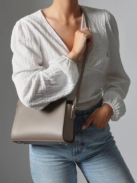 Sac Bandoulière Smooth Cuir Lancaster Beige smooth 437-02 vue secondaire 1