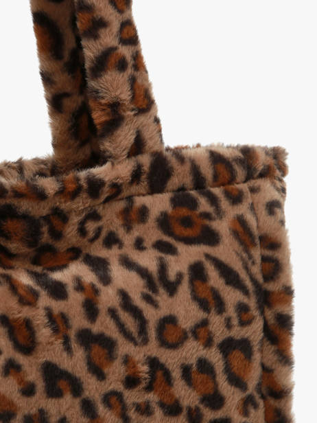 A4 Size Shoulder Bag Fur David jones Brown fur CM7878 other view 2