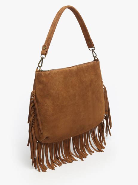 Sac Bandoulière Velvet Cuir Milano Marron velvet VE241117 vue secondaire 1