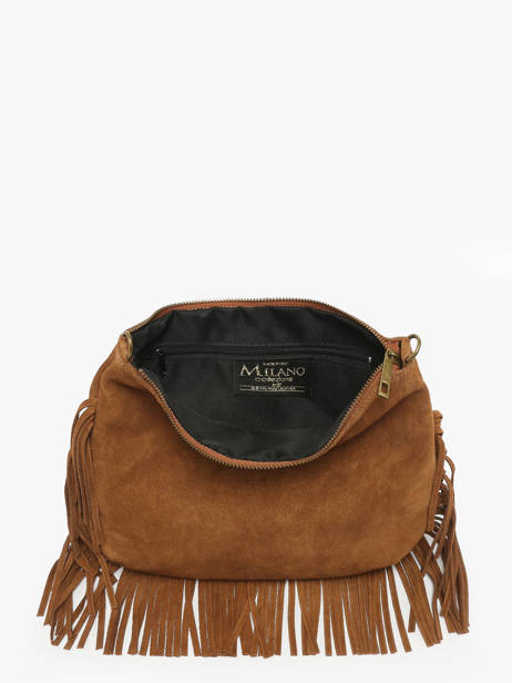 Sac Bandoulière Velvet Cuir Milano Marron velvet VE241117 vue secondaire 2