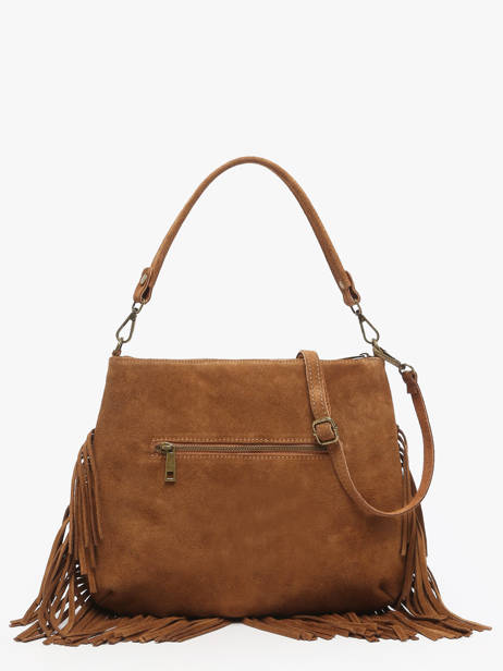 Sac Bandoulière Velvet Cuir Milano Marron velvet VE241117 vue secondaire 3