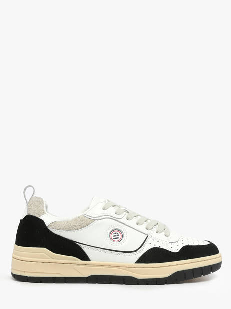 Sneakers En Cuir Serge blanco Noir men CHA2340P