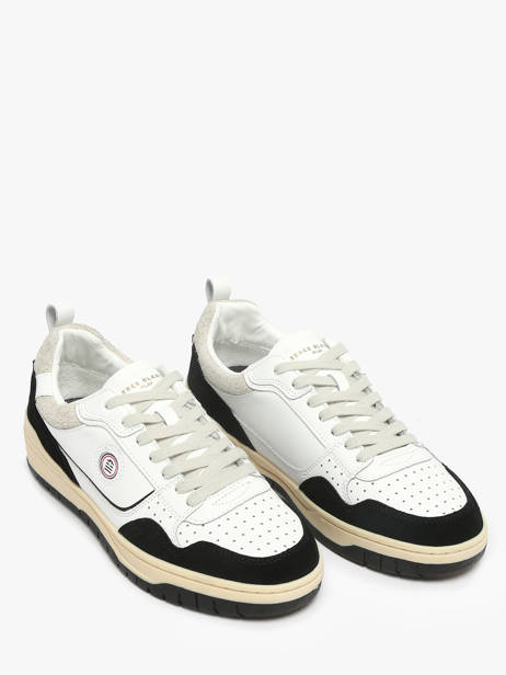 Sneakers En Cuir Serge blanco Noir men CHA2340P vue secondaire 1