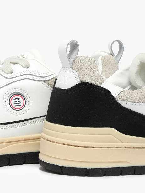 Sneakers En Cuir Serge blanco Noir men CHA2340P vue secondaire 2