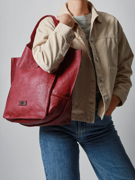 Sac Porté épaule Heritage Cuir Biba Rouge heritage HOM1L vue secondaire 1