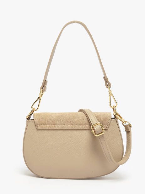 Sac Bandoulière Velvet Caviar Cuir Milano Beige velvet caviar VC25068 vue secondaire 3