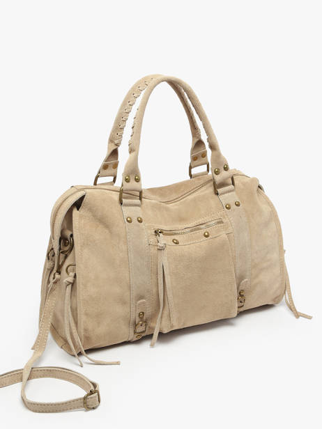 Sac Porté épaule A4 Velvet Cuir Milano Beige velvet VE24095 vue secondaire 1
