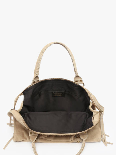 Sac Porté épaule A4 Velvet Cuir Milano Beige velvet VE24095 vue secondaire 2