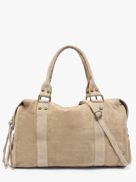 Sac Porté épaule A4 Velvet Cuir Milano Beige velvet VE24095 vue secondaire 3