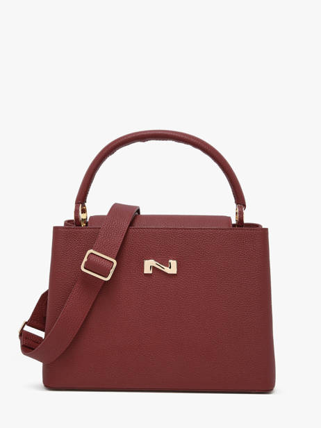 Sac à Main Magnolia Cuir Nathan baume Rouge eden 3