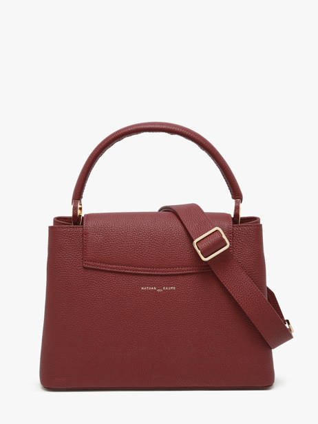 Sac à Main Magnolia Cuir Nathan baume Rouge eden 3 vue secondaire 3