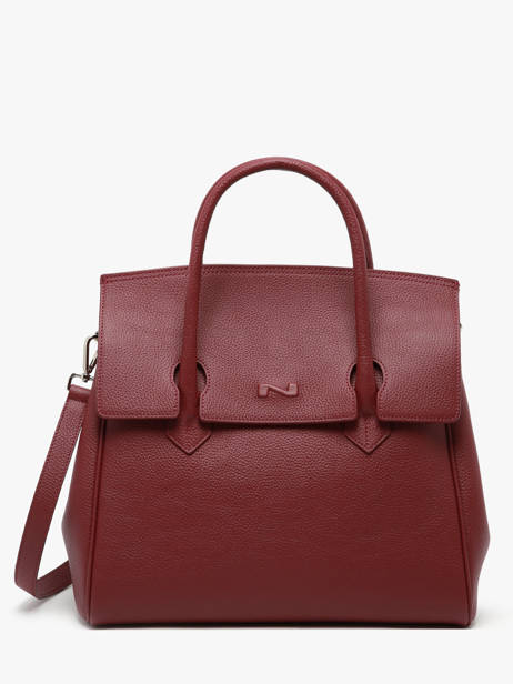 Sac à Main Clara Cuir Nathan baume Rouge nathan 2