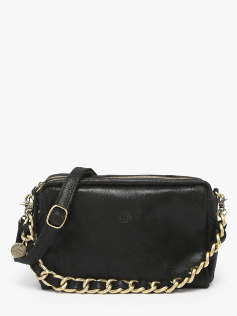 Crossbody Bag Vintage Leather Mila louise Black vintage 23673X