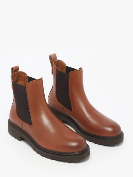Chelsea Boots In Leather Tommy hilfiger Brown women 8766BDS other view 2