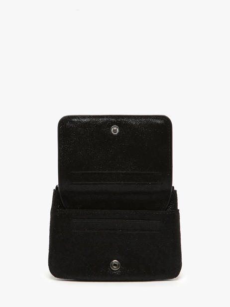 Coin Purse Leather Mila louise Black vintage 3853X other view 2