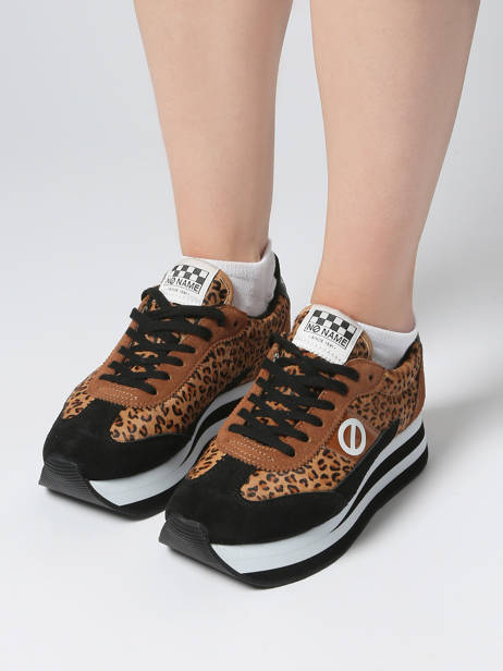 Sneakers Plateforme Flex M Jogger En Cuir No name Marron women IMHP01KC vue secondaire 1