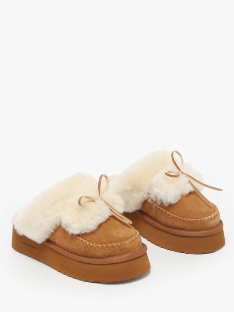 Slippers In Leather Nathan baume Brown women 252N9001 other view 1