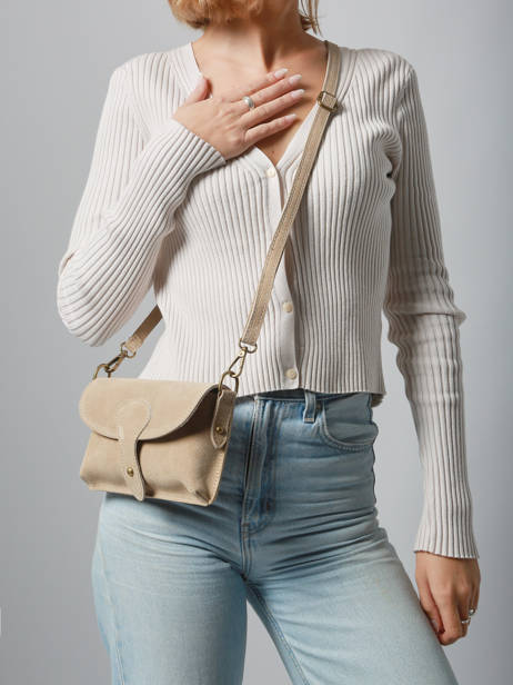 Crossbody Bag Velvet Milano Beige velvet VE260612 other view 1