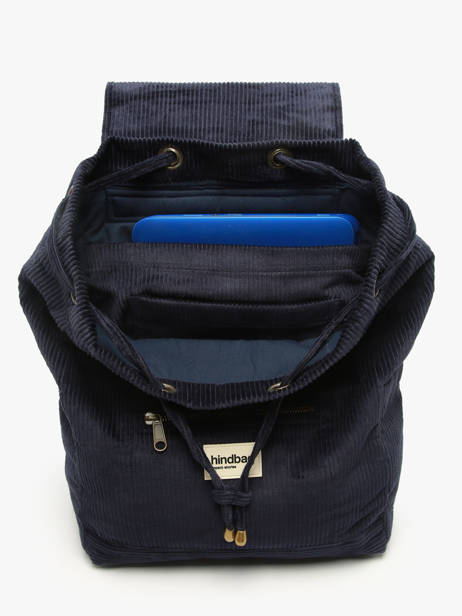Sac Bandoulière Hindbag Bleu velours V vue secondaire 3