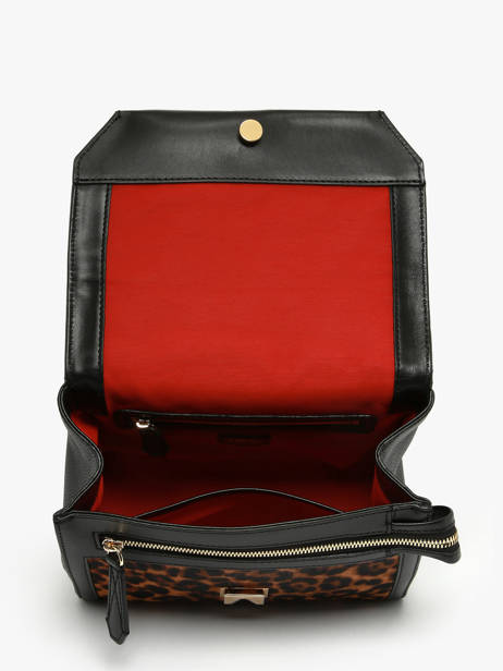 Leather Ninon Leopard Top-handle Bag Lancel Brown ninon A13751 other view 3